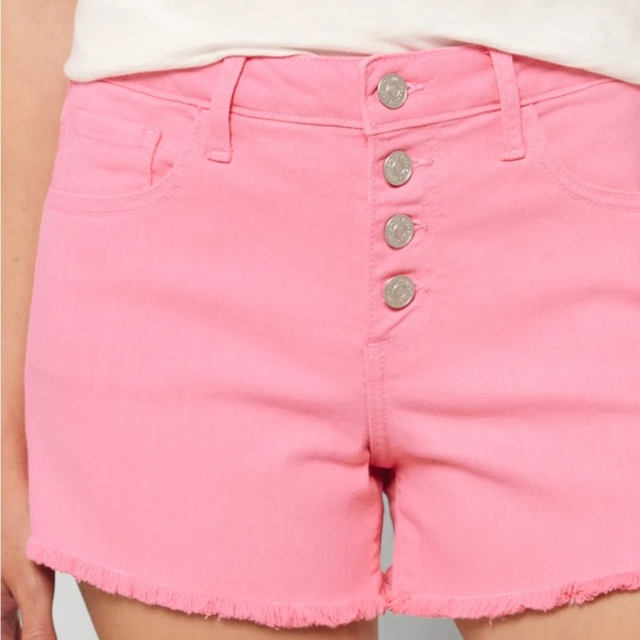 NWT Just USA Myra Mid Rise Frayed Hem Button fly Shorts - Picture 5 of 14